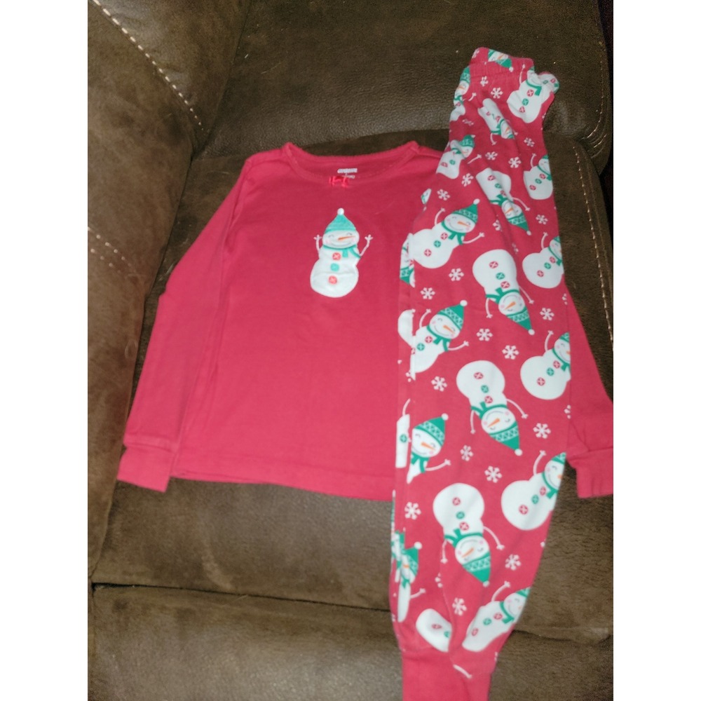 Gymboree Christmas holiday snowman pajamas gymmies size‎ 7